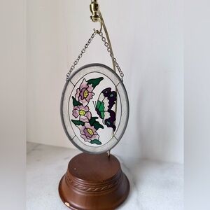 Elegant Silver flowers butterfly Home Accent sun catcher